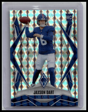 2025 Panini Phoenix - Rookies Jaxson Dart #200 Silver Pyramids (RC) Giants