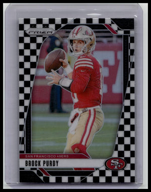2024 Panini Black And White Checker Prizm BROCK PURDY No. 249
