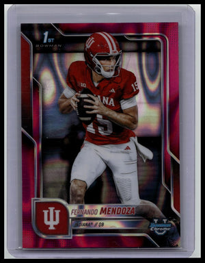 2025 Bowman Chrome University Fernando Mendoza Pink Lava Refractor 1st #109