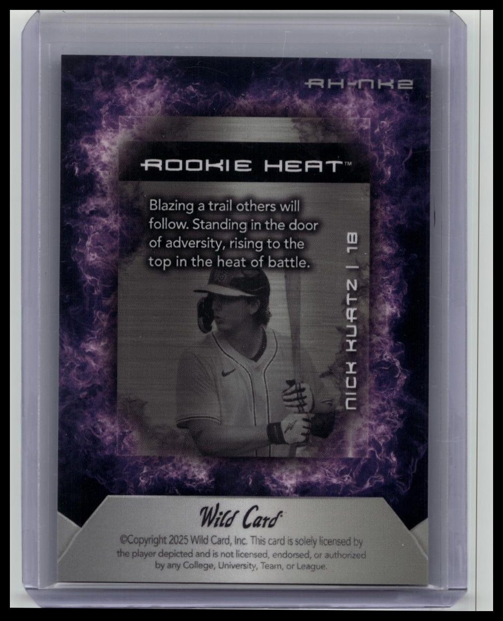 Wild Card 2025 Matte Nick Kurtz Rookie /50