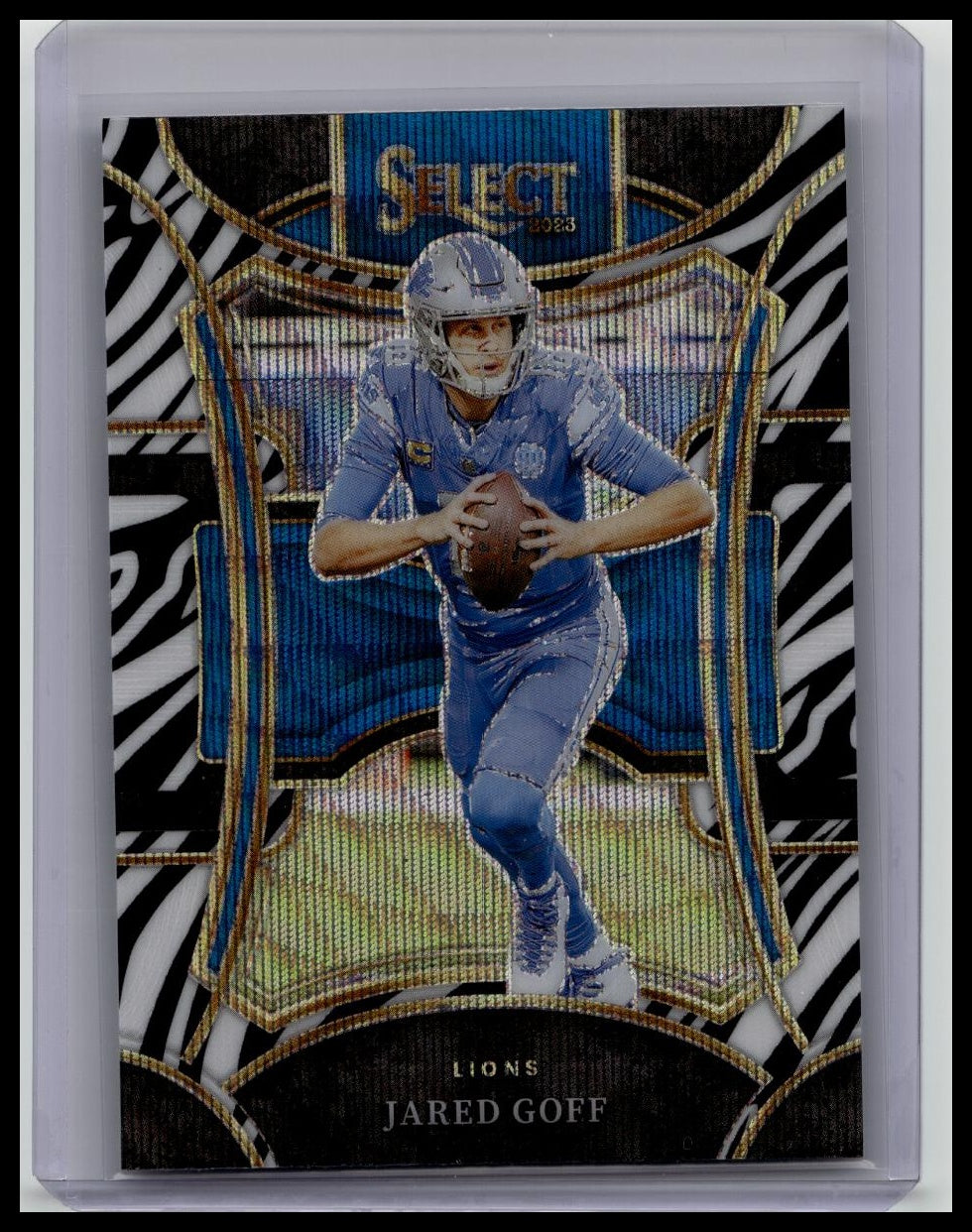 2023 Panini Select Suite Level Jared Goff Zebra SSP