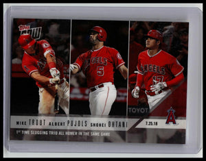 2018 Topps Now - Mike Trout, Albert Pujols, Shohei Ohtani #502 (RC)