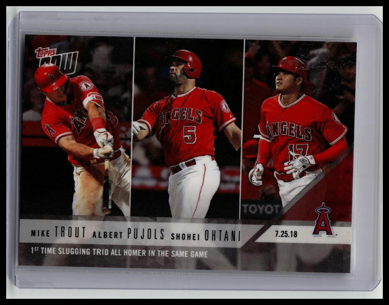 2018 Topps Now - Mike Trout, Albert Pujols, Shohei Ohtani #502 (RC)