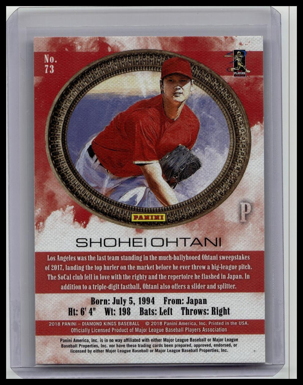 SHOHEI OHTANI 2018 DIAMOND KINGS ROOKIE RC #73
