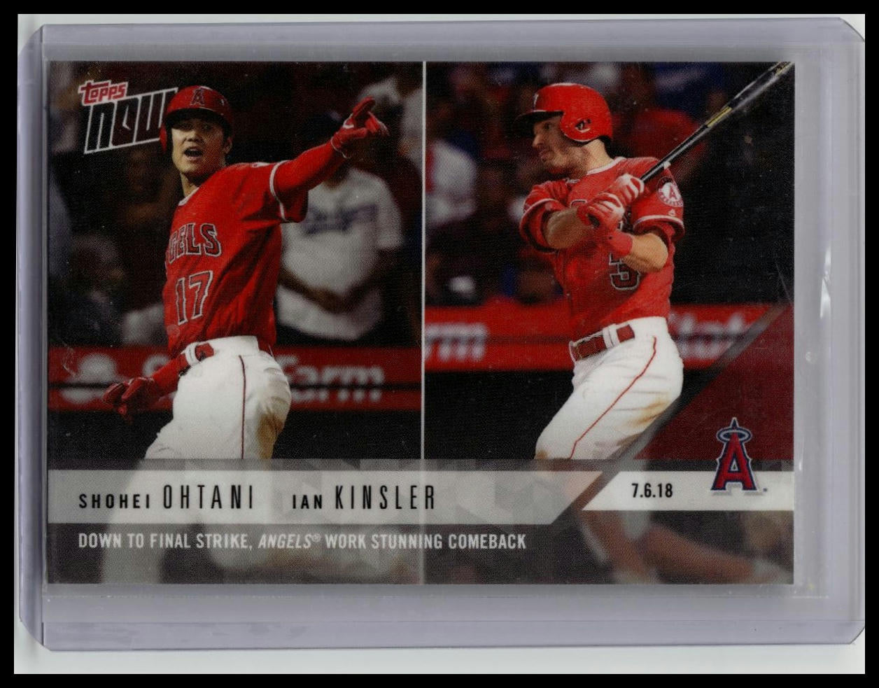 Shohei Ohtani & Ian Kinsler 2018 Topps Now #423 Angels Comeback Win