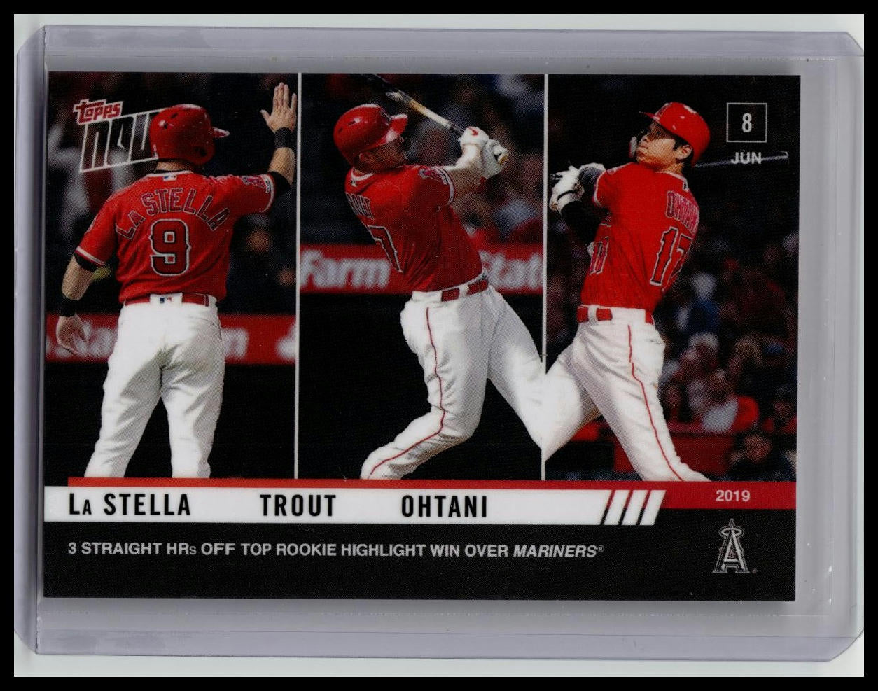 2019 TOPPS NOW #349 MIKE TROUT/SHOHEI OHTANI/TOMMY LA STELLA