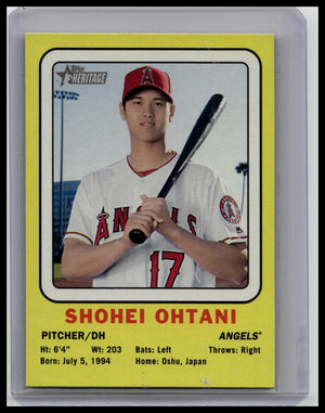 2018 Topps Heritage Shohei Ohtani 1969 Collector Cards High Number RC #69CC-SO