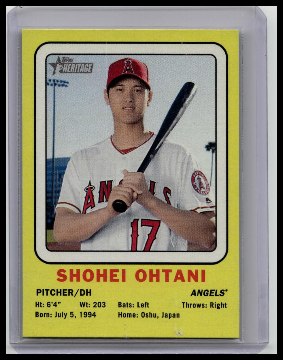 2018 Topps Heritage Shohei Ohtani 1969 Collector Cards High Number RC #69CC-SO