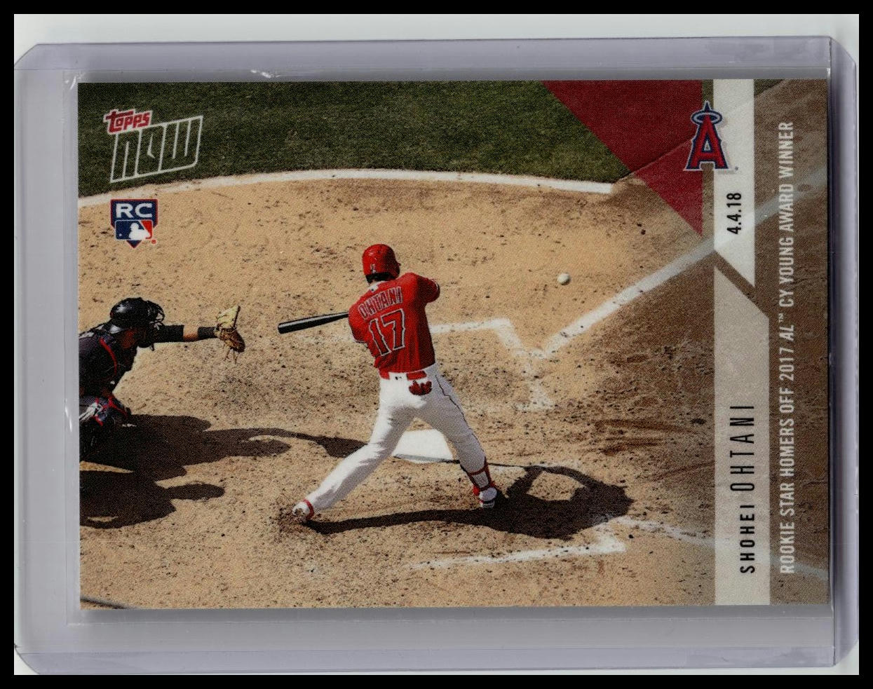 2018 Topps Now Shohei Ohtani #36 (RC) ROOKIE STAR HOMERS OFF AL CY YOUNG WINNER