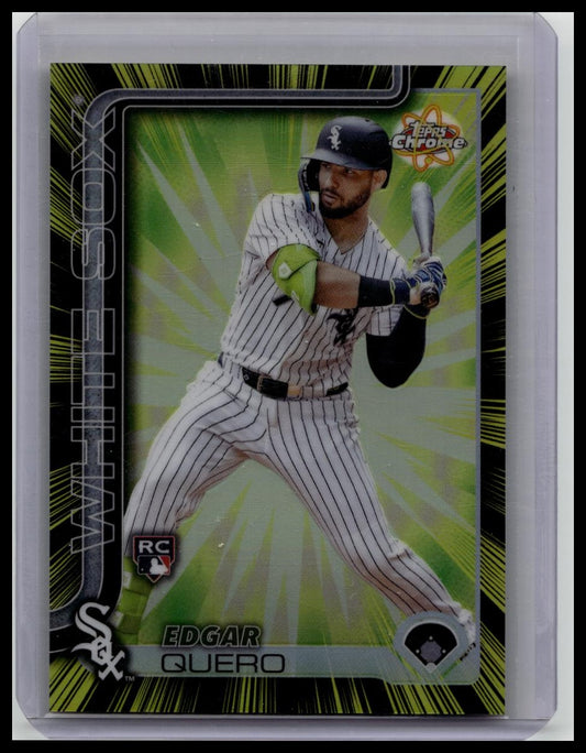 2025 Topps Chrome Update Edgar Quero Radiating Rookie RC SP #RR-30 White Sox
