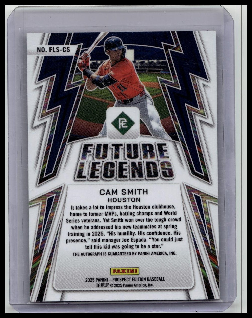 2025 Panini Prospect Edition CAM SMITH Future Legends Auto RED /99