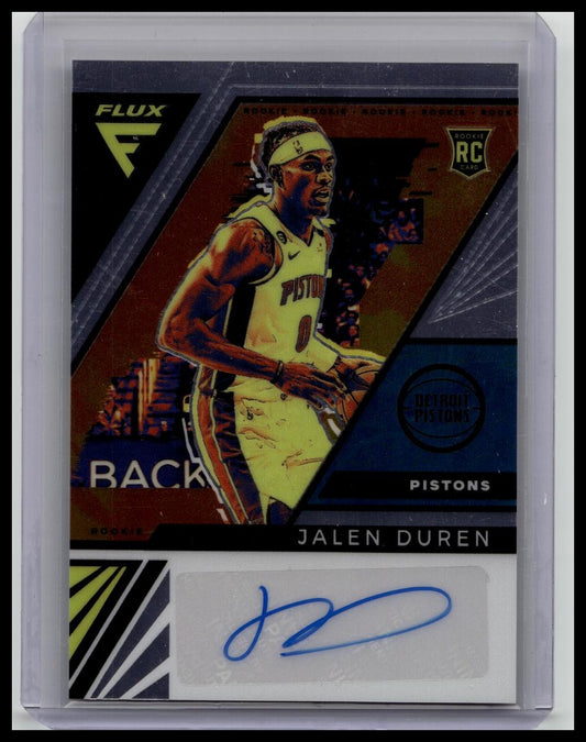 2022-23 Panini Flux Jalen Duren Rookie Signatures #FRS-JDR Detroit Pistons Auto