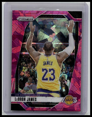 LeBron James Pink Cracked Ice #130 2024-25 Panini Prizm Basketball LAKERS
