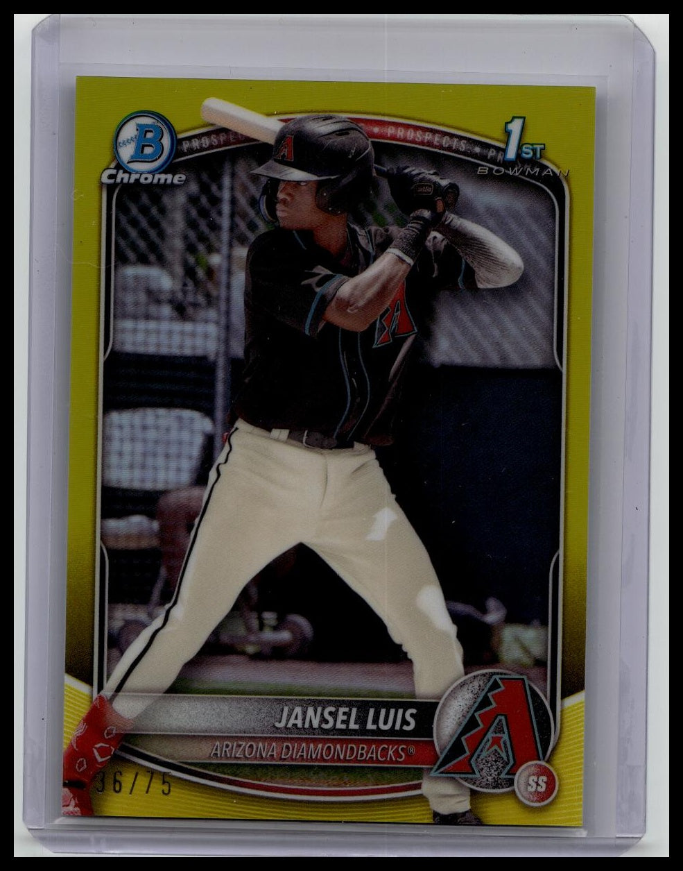 2025 Bowman Chrome JANSEL LUIS 1st Yellow Refractor/75