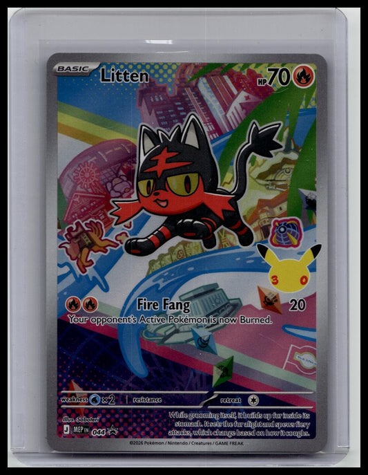 Litten 044 - Pokemon Mega Evolution Black Star Promo Card