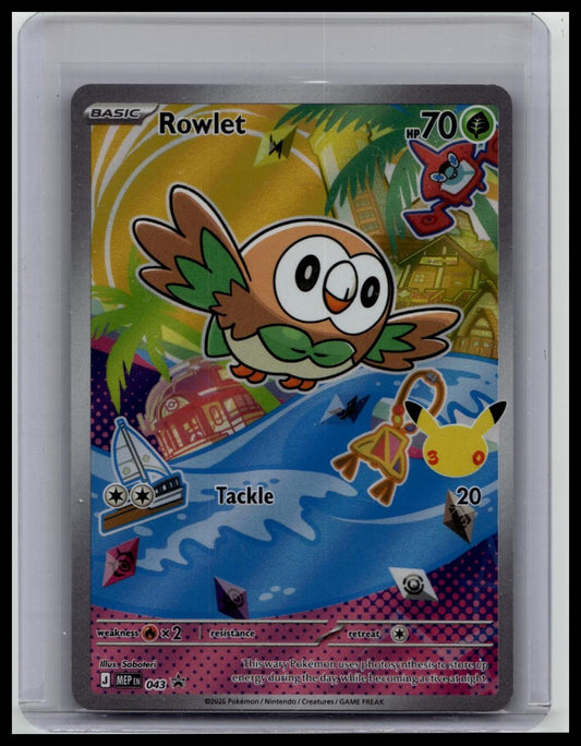 Rowlet • MEP 043 • First Partner Illustration Rare Promo Pokémon