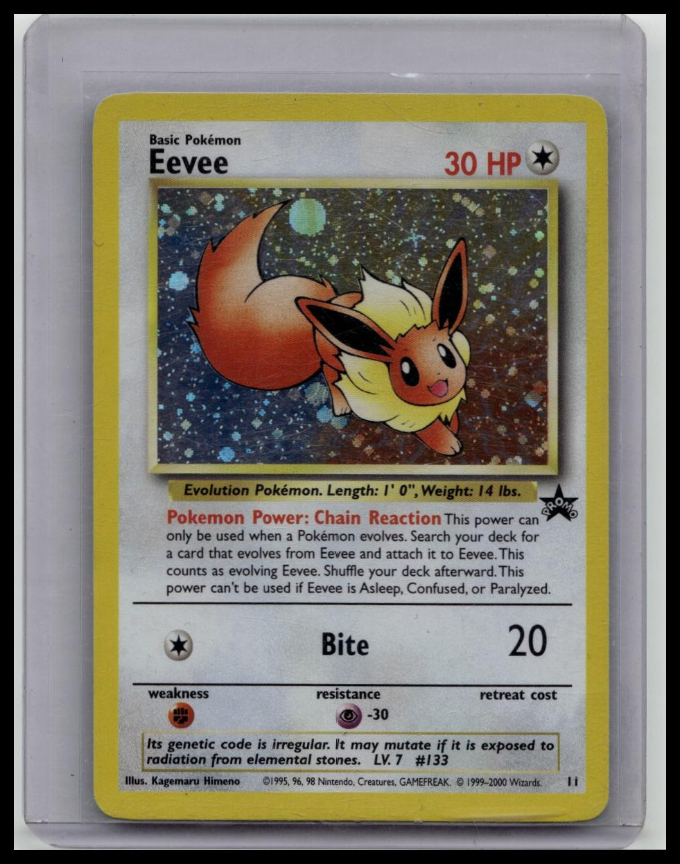 Pokemon - Eevee Black Star Promo 11 Holo - Rare - 1999-2000 WoTC