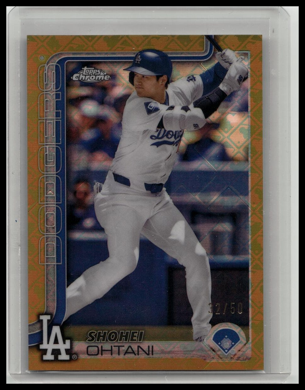 2025 Topps Chrome Shohei Ohtani Gold Logofractor /50 Dodgers SP