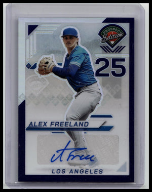 2025 Panini Prospect Edition Alex Freeland Purple Holo Prizm Auto /125 Dodgers