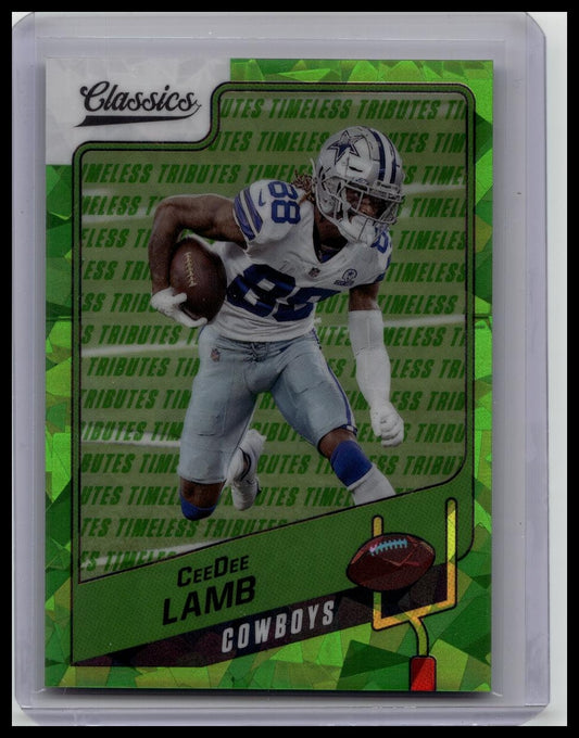 2021 Panini Classics - CeeDee Lamb #52 Timeless Tributes Green /25