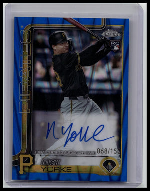 2025 Topps Chrome - Nick Yorke Rookie Auto Blue RayWave Refractor SP #’d /150