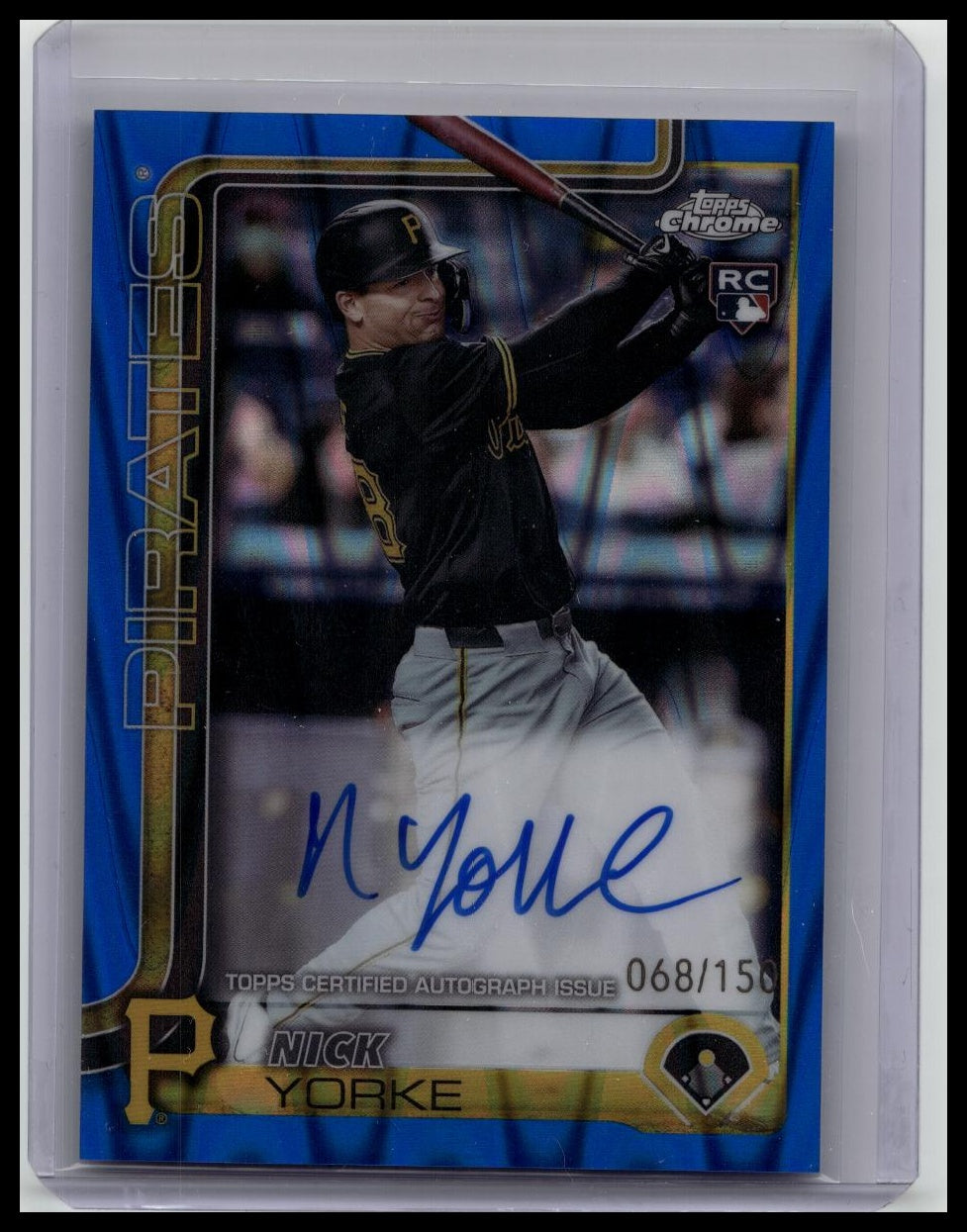 2025 Topps Chrome - Nick Yorke Rookie Auto Blue RayWave Refractor SP #’d /150