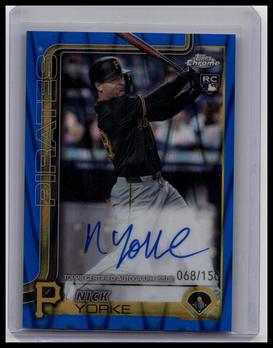 2025 Topps Chrome - Nick Yorke Rookie Auto Blue RayWave Refractor SP #’d /150