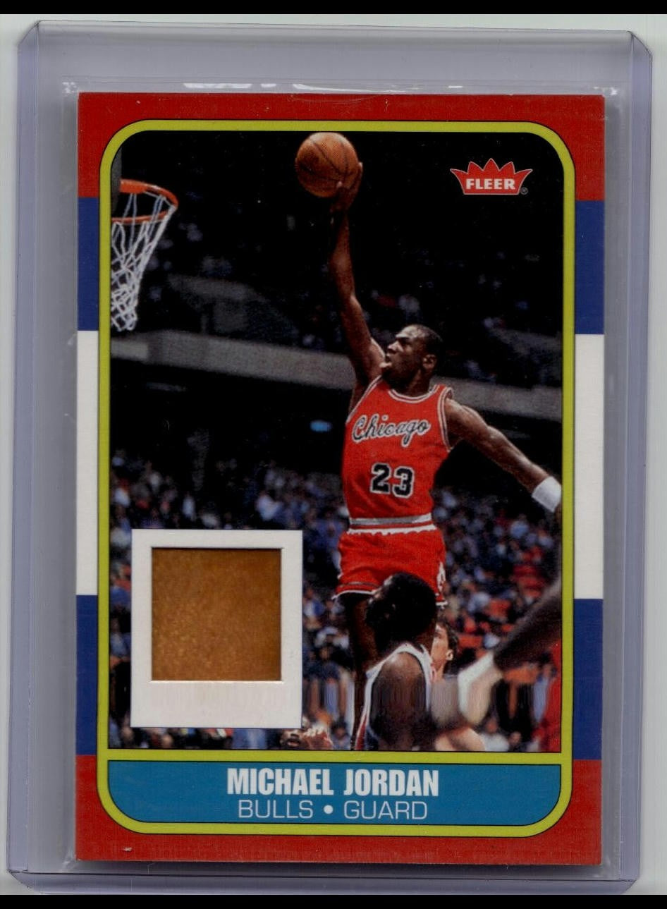2007 Fleer #RCF Michael Jordan Game Used Floor RELIC 1986-87 Throwback