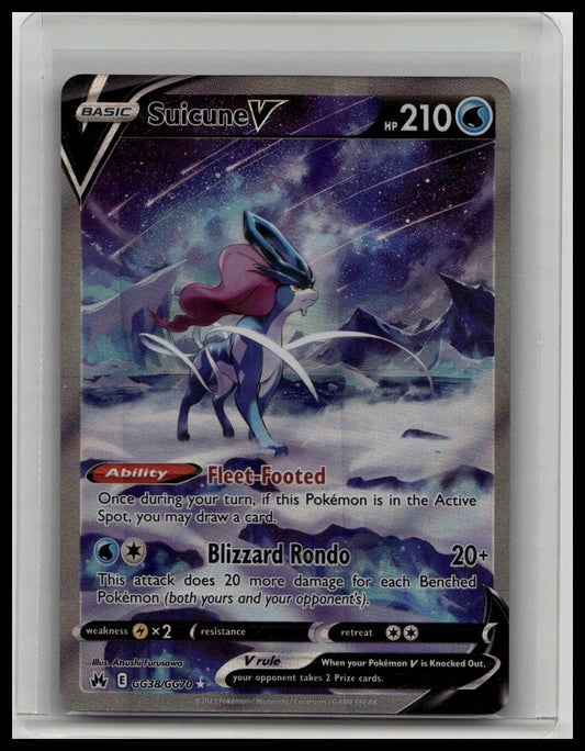 Suicune V Pokemon TCG Crown Zenith: Galarian Gallery GG38/GG70 Ultra Rare