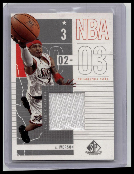 2002 Upper Deck SP Game Used Allen Iverson #PATCH Game Worn Jersey - Rare