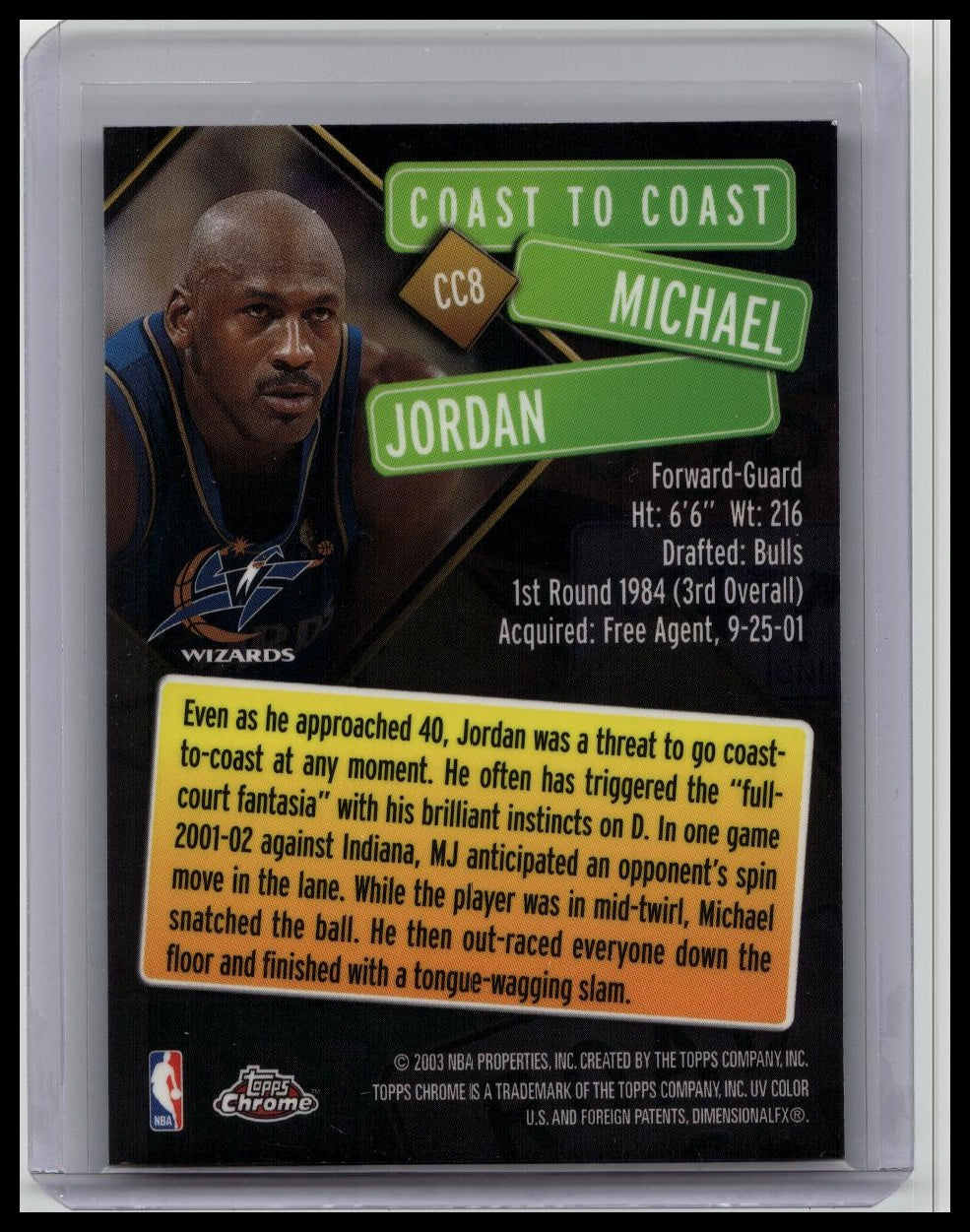 2002-03 Topps Chrome Coast to Coast Michael Jordan #CC8