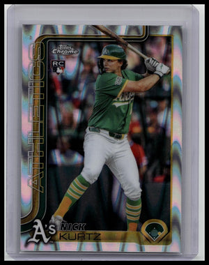 Nick Kurtz Rookie Card 2025 Topps Chrome Ray Wave Refractor Parallel USC178