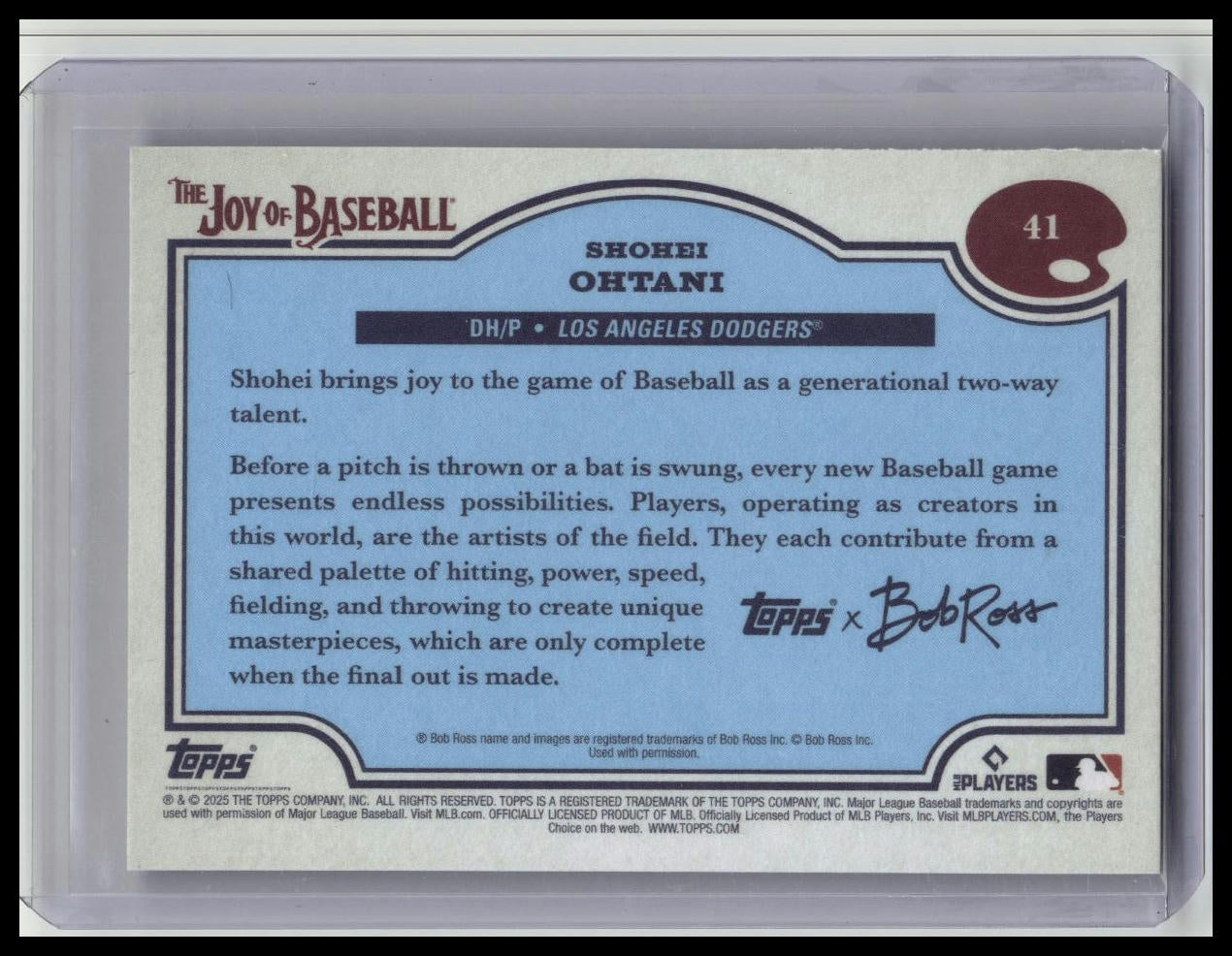 Topps 2025 X Bob Ross Shohei Ohtani The Joy of Baseball Dodgers #41