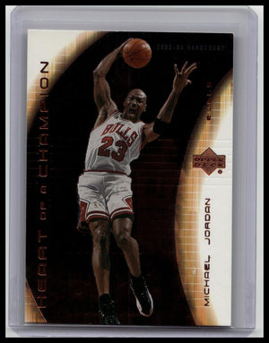 2003 UPPER DECK HARDCOURT MICHAEL JORDAN HEART OF A CHAMPION INSERT CARD #MJ5