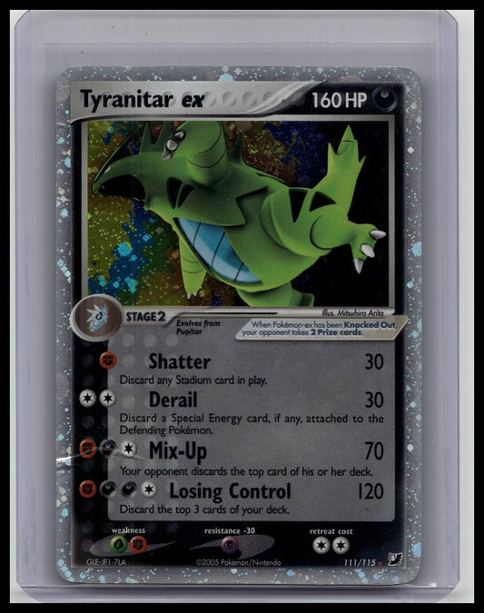 Pokémon Tyranitar ex Ultra Rare Holo EX Unseen Forces 111/115 160 HP 2005 Card