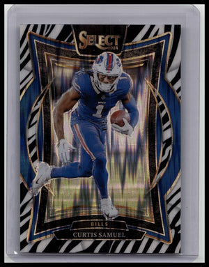 2024 Panini Select - Concourse Curtis Samuel #23 Zebra Shock Prizm