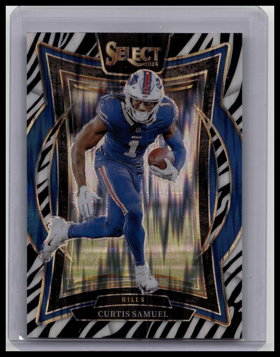 2024 Panini Select - Concourse Curtis Samuel #23 Zebra Shock Prizm