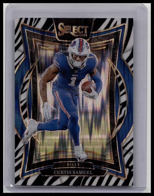 2024 Panini Select - Concourse Curtis Samuel #23 Zebra Shock Prizm