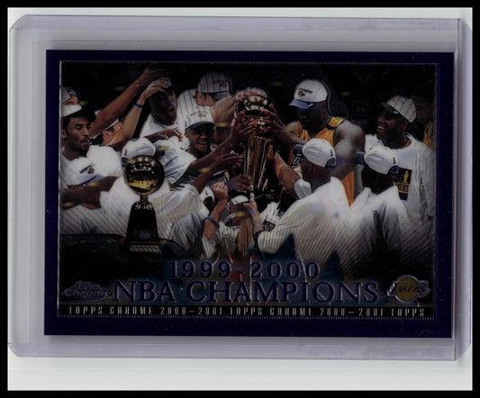 KOBE BRYANT SHAQUILLE O'NEAL 2000-01 TOPPS CHROME NBA CHAMPIONS 85 LA LAKERS HOF