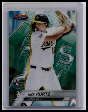 2025 Bowman's Best Nick Kurtz RC Aqua Refractor Rookie #/199 Athletics