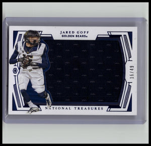Jared Goff 2020 Panini National Treasures Collegiate Patch Relic /49 CAL