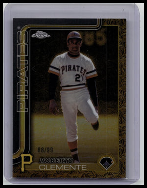 2025 Topps Gilded Collection Roberto Clemente Chrome Gold #/99 Pirates