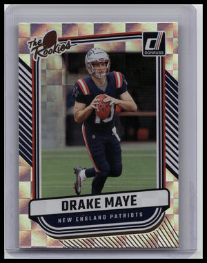 Panini 2024 Donruss The Rookies Silver Checker Drake Maye TR-39 Rookie Patriots