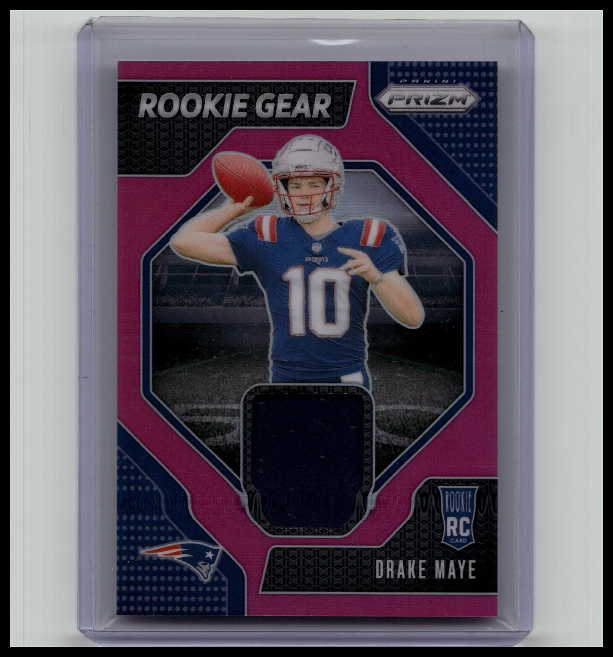 2024 Panini Prizm Drake Maye Gear Rookie RC Pink #RG-DME Patriots