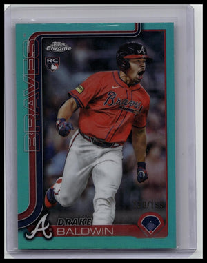 2025 Topps Chrome Update Series - Drake Baldwin True Rookie #USC96 Aqua #/199
