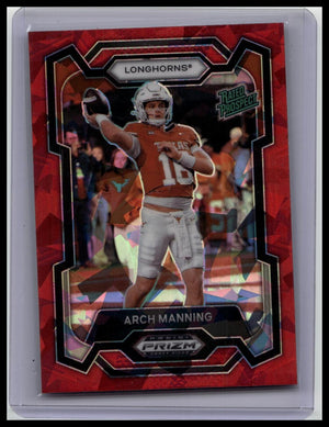 2024 Panini Prizm Draft Picks Red Ice #192 Arch Manning RC Rated Prospect