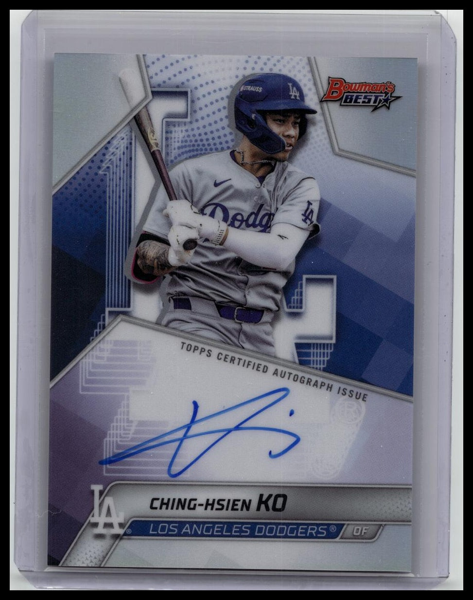 Ching-Hsien Ko 2025 Bowman's Best Auto Los Angeles Dodgers