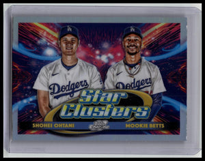 2025 Topps Chrome Cosmic #DSC-4 Mookie Betts / Shohei Ohtani Dual Star Clusters