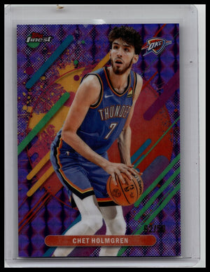 2025-26 Topps Finest Chet Holmgren #268 Purple Geometric Rare 02/50