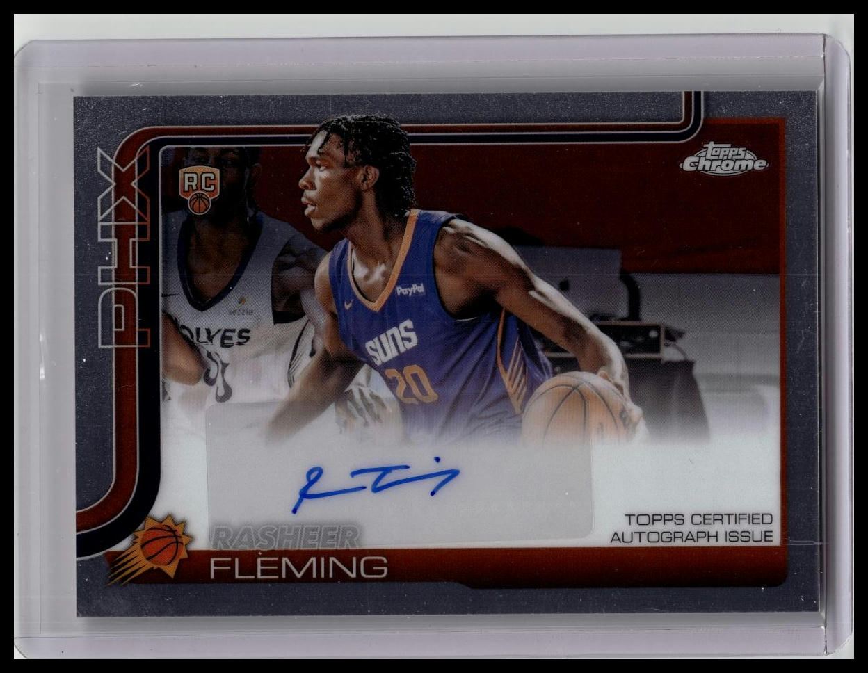 2025-26 Topps Chrome #TCAR-RF Rasheer Fleming Chrome Rookie Auto